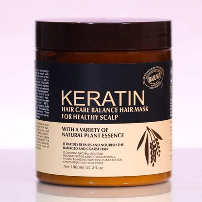 Keratin Hair Mask – Deep Repair & Strengthening Treatment | Nourishing Keratin Complex, Smooths Frizz, Restores Shine & Protects Color-Treated Hair (500ml)