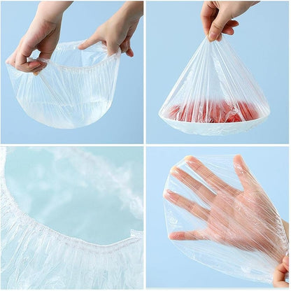 100pcs Disposable Flexible Transparent Plastic Food Storage Bags – Resealable & Multi-Purpose – Food-Grade Fresh-Keeping, Dust & Insect-Proof, Kitchen Accessories