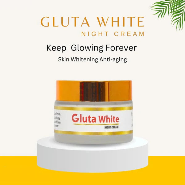 Gluta White Night Cream & Gluta White Face Wash (Free)