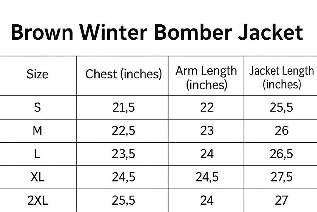 Brown Winter Bomber Jacket